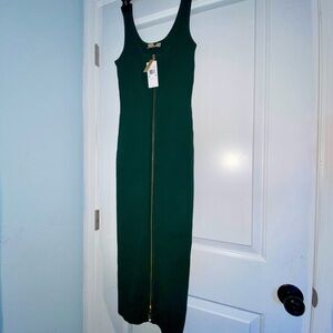 Michael Kors Ribbed Stretch Knit Zip Dress NWT size XL